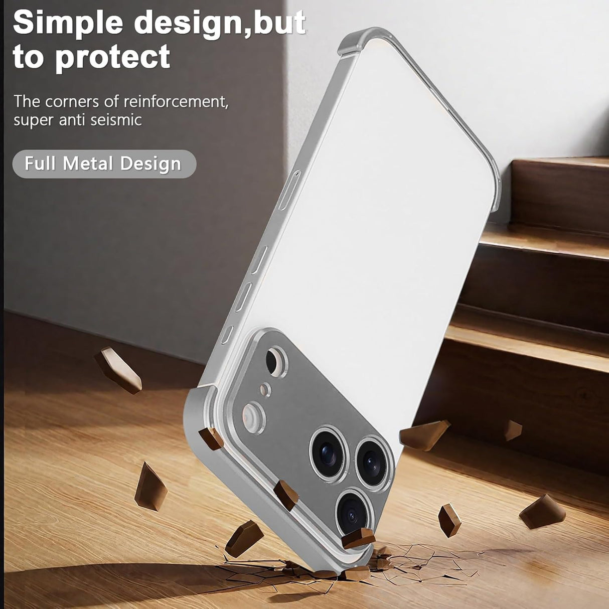 iPhone 17 Pro Two-Piece Bumper Case with Camera Protector - Grey