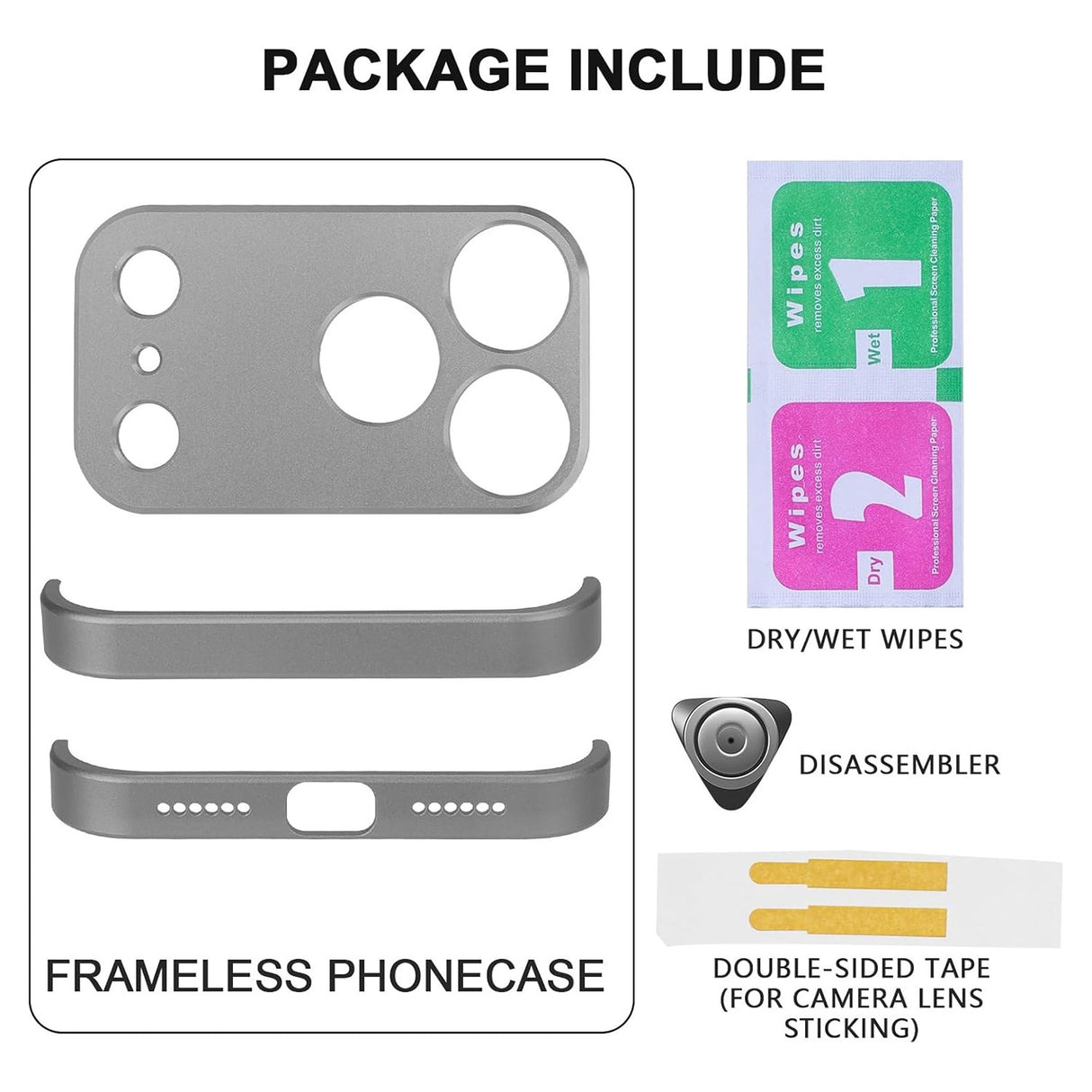 iPhone 17 Pro Two-Piece Bumper Case with Camera Protector - Grey