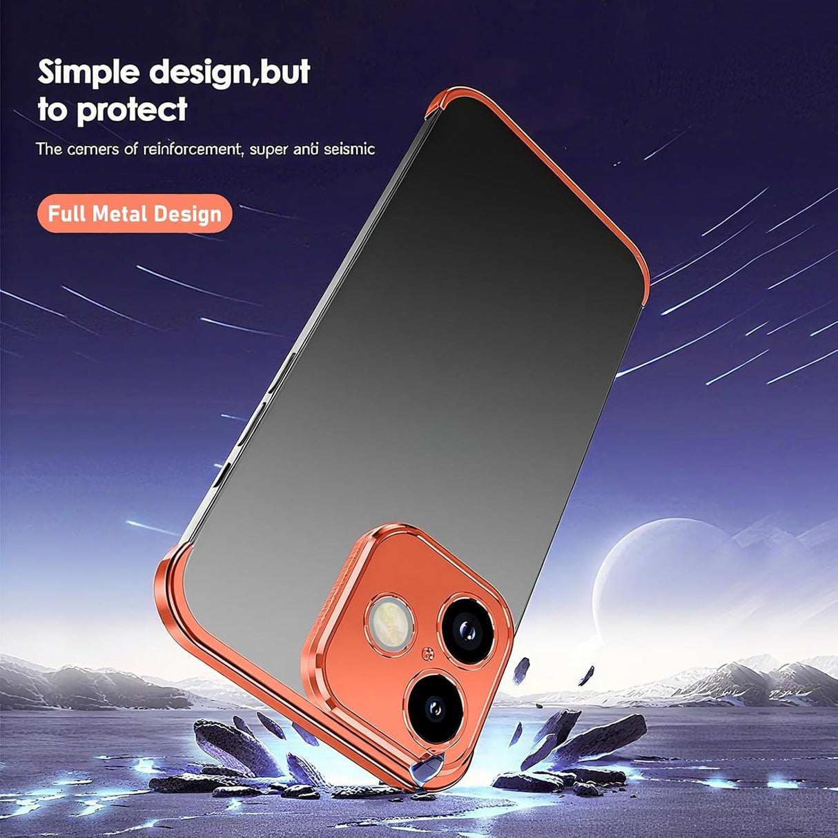 iPhone 17 Two-Piece Bumper Case with Camera Protector - Orange