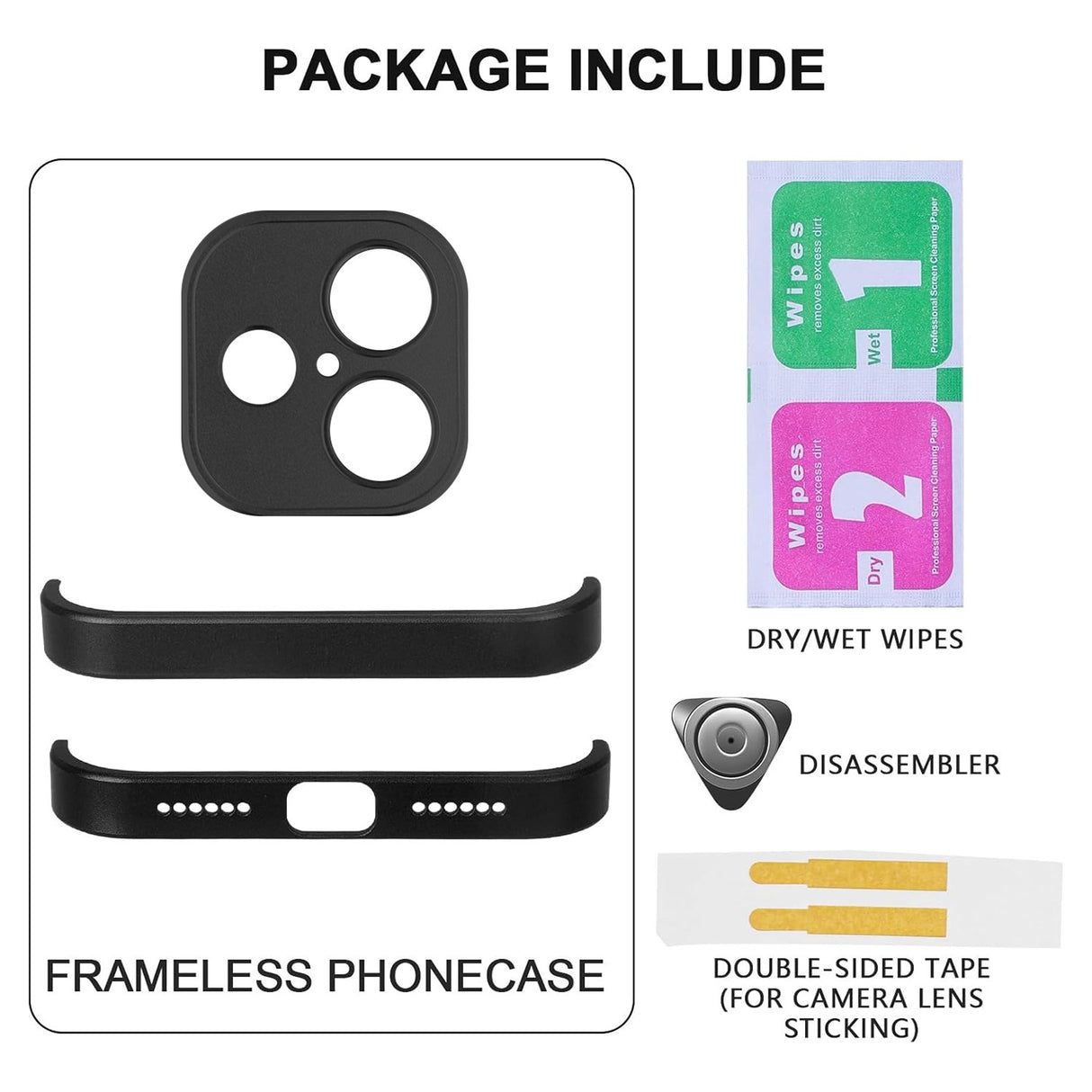 iPhone 17 Two-Piece Bumper Case with Camera Protector - Black