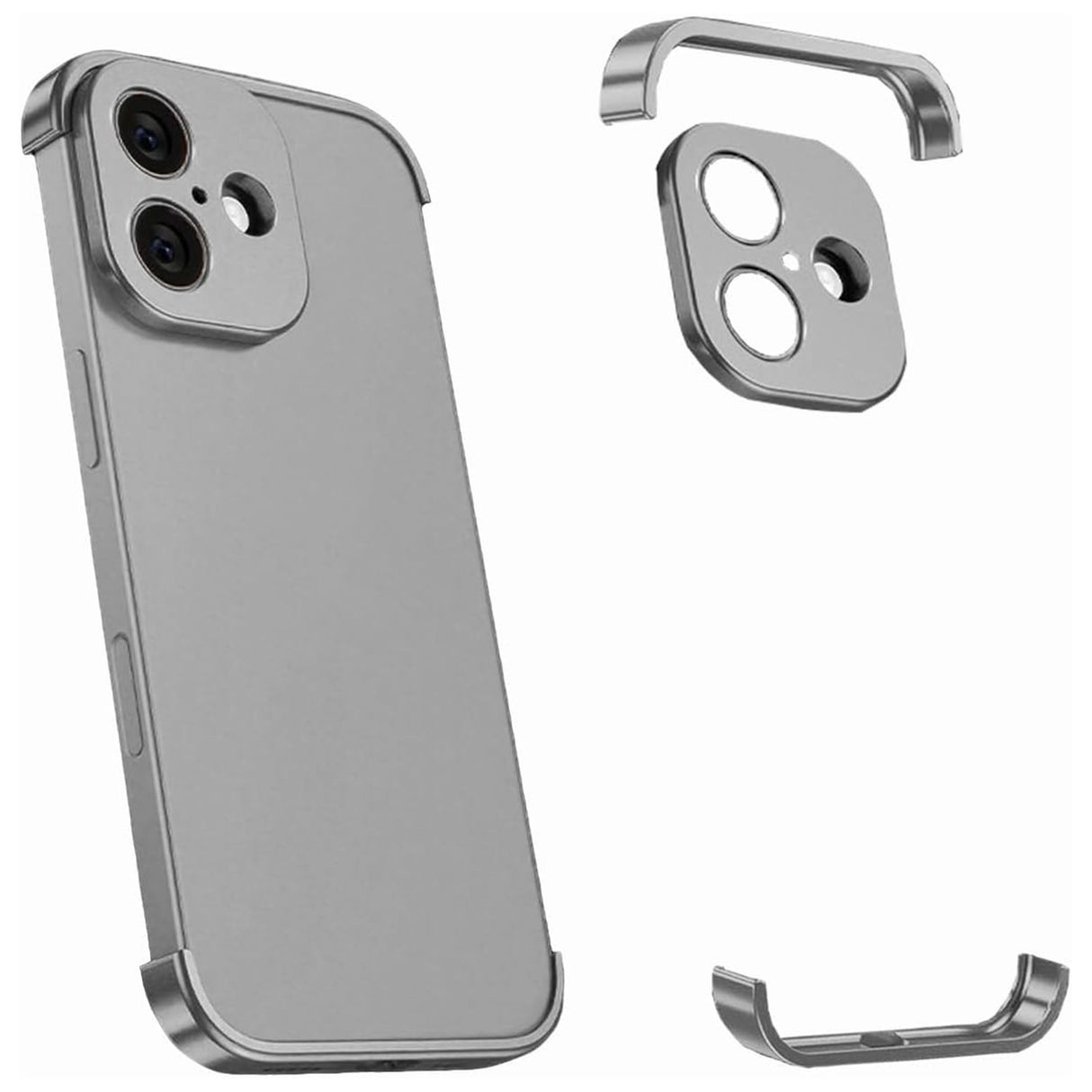 iPhone 17 Two-Piece Bumper Case with Camera Protector - Grey