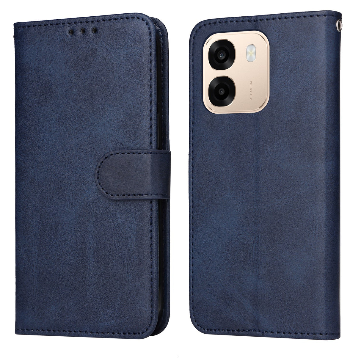 OPPO A6x EIDERWOOD Faux Leather Flip Case with Card Holder & Stand Function - Blue