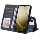 OPPO A6x EIDERWOOD Faux Leather Flip Case with Card Holder & Stand Function - Blue