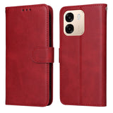 OPPO A6x EIDERWOOD Faux Leather Flip Case with Card Holder & Stand Function - Red