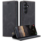 Samsung Galaxy S26 CASEME Artificial Leather Flip Case with Stand & Card Holder - Black