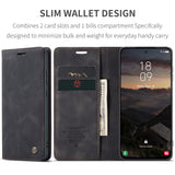 Samsung Galaxy S26 CASEME Artificial Leather Flip Case with Stand & Card Holder - Black