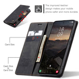 Samsung Galaxy S26 CASEME Artificial Leather Flip Case with Stand & Card Holder - Black