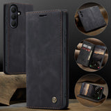 Samsung Galaxy S26 CASEME Artificial Leather Flip Case with Stand & Card Holder - Black