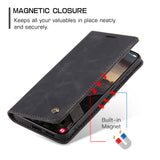 Samsung Galaxy S26 CASEME Artificial Leather Flip Case with Stand & Card Holder - Black