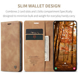 Samsung Galaxy S26 CASEME Artificial Leather Flip Case with Stand & Card Holder - Light Brown