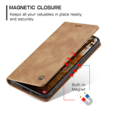 Samsung Galaxy S26 CASEME Artificial Leather Flip Case with Stand & Card Holder - Light Brown