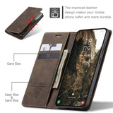 Samsung Galaxy S26 CASEME Artificial Leather Flip Case with Stand & Card Holder - Brown