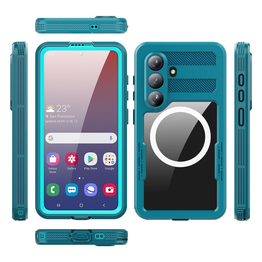 Samsung Galaxy S26 Redpebber Waterproof Hybrid Plastic Case – MagSafe Compatible – Blue