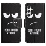 Samsung Galaxy S26 EIDERWOOD Faux Leather Flip Case with Pattern - Don't Touch My Phone