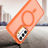 Samsung Galaxy A37 EIDERWOOD Hybrid Case with Kickstand - MagSafe Compatible - Orange