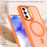 Samsung Galaxy A37 EIDERWOOD Hybrid Case with Kickstand - MagSafe Compatible - Orange