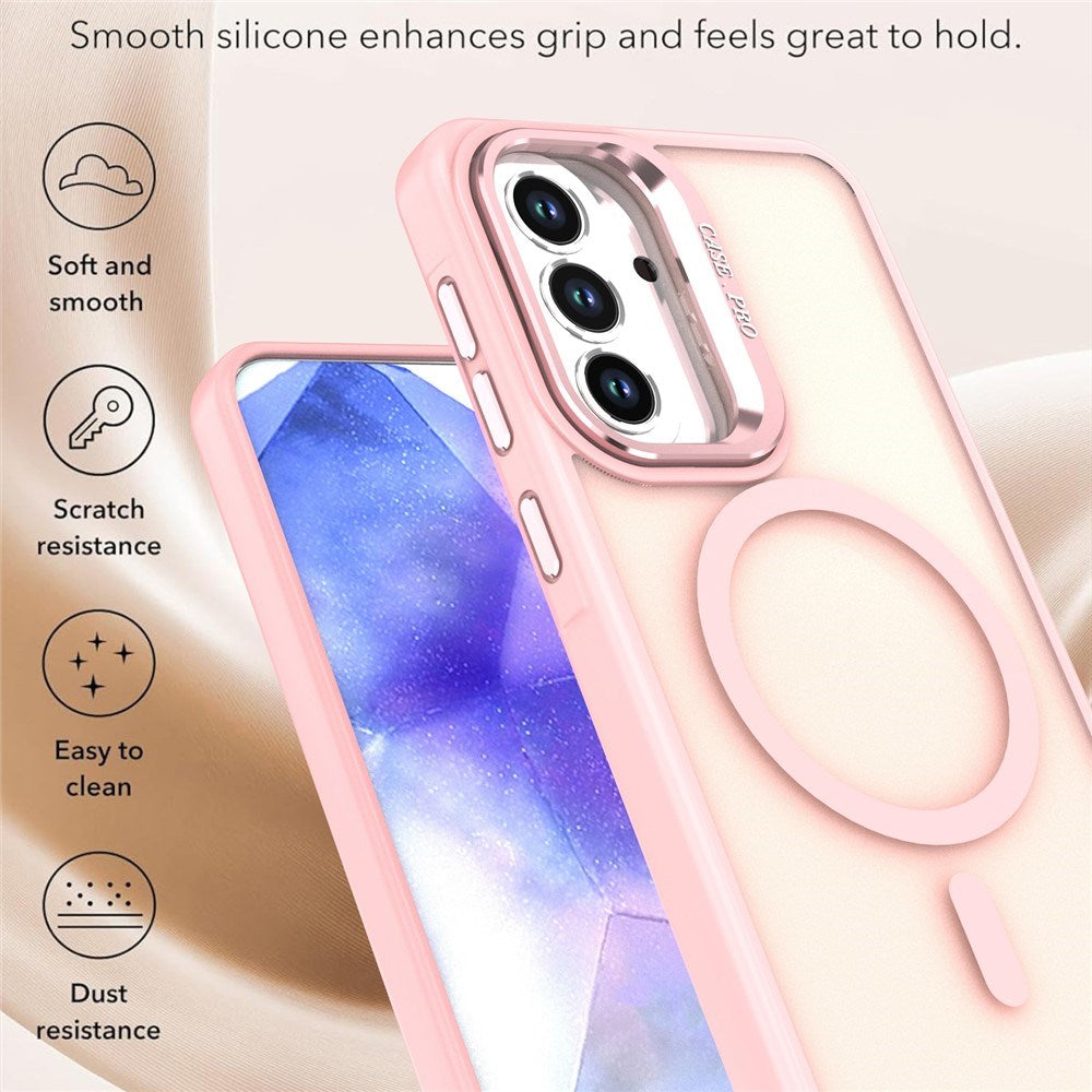 Samsung Galaxy A37 EIDERWOOD Hybrid Case with Kickstand - MagSafe Compatible - Pink