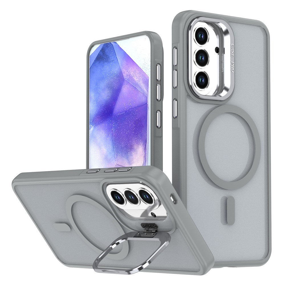 Samsung Galaxy A57 EIDERWOOD Hybrid Case with Kickstand - MagSafe Compatible - Grey