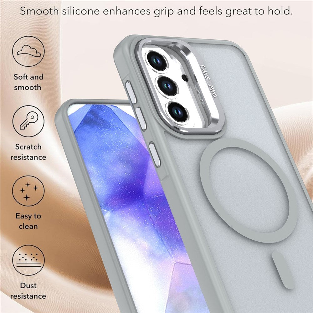 Samsung Galaxy A57 EIDERWOOD Hybrid Case with Kickstand - MagSafe Compatible - Grey