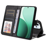 OPPO Reno15 F (5G) EIDERWOOD Faux Leather Flip Case with Strap - Black