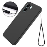 OPPO A6x EIDERWOOD Silicone Case with Strap - Black