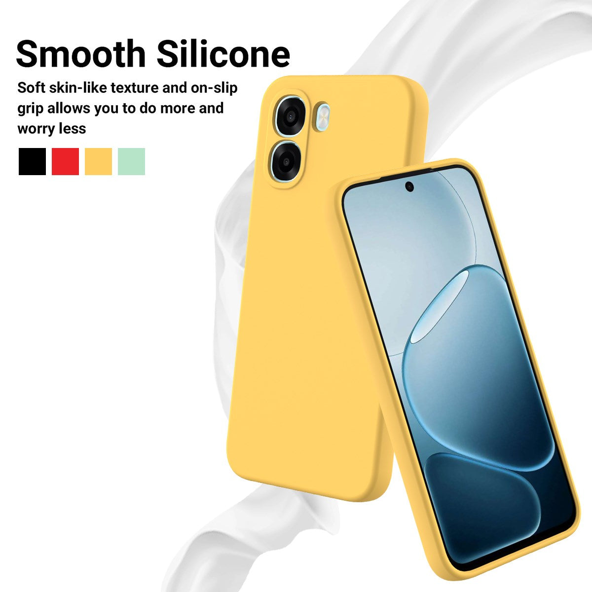 OPPO A6x EIDERWOOD Silicone Case with Strap - Yellow