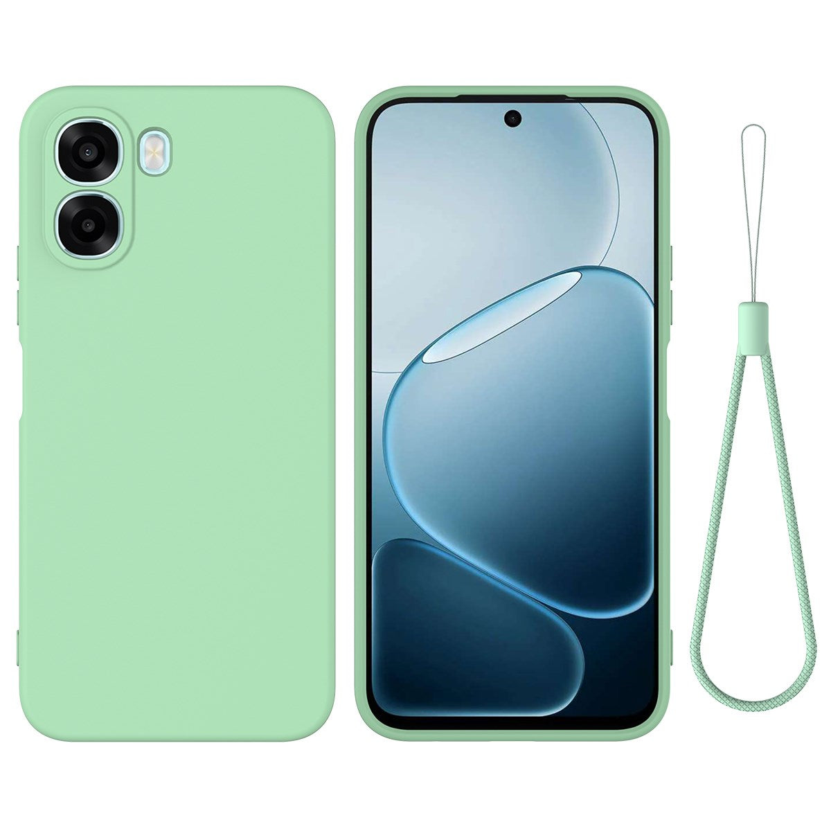 OPPO A6x EIDERWOOD Silicone Case with Strap - Green
