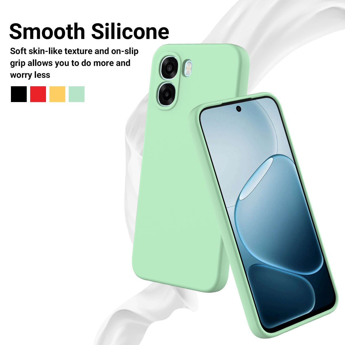 OPPO A6x EIDERWOOD Silicone Case with Strap - Green