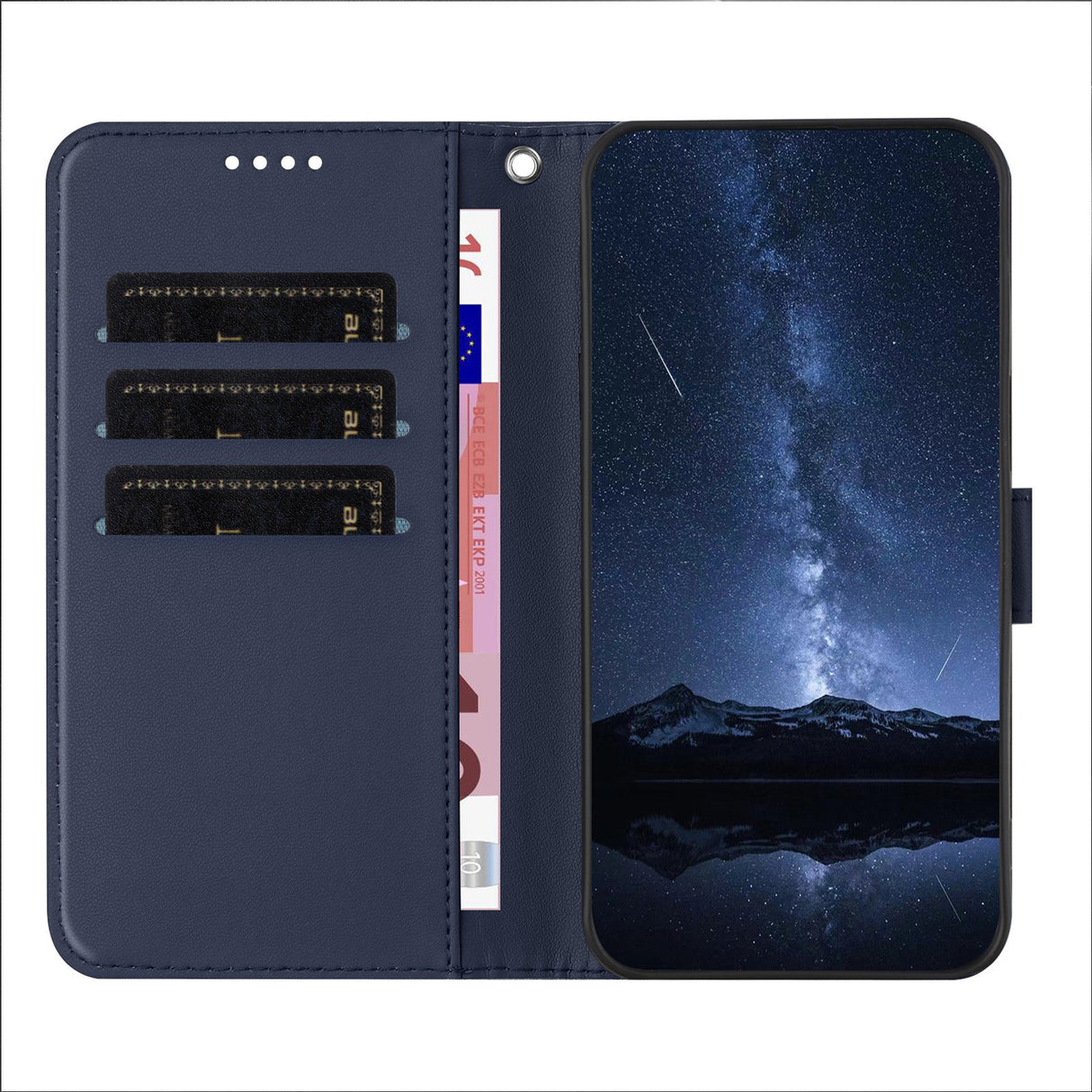 Xiaomi 17 Ultra EIDERWOOD Faux Leather Flip Case with Card Holder & Stand Function - Blue