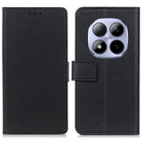 Xiaomi Redmi Note 15 Pro+ (Plus) / Poco M8 Pro (5G) EIDERWOOD Faux Leather Flip Case with Card Holder & Stand Function – Black