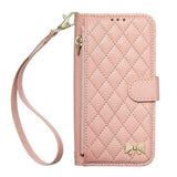 iPhone 18 Pro / 17 Pro EIDERWOOD Faux Leather Flip Case with Texture & Strap - Pink