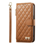 iPhone 18 Pro Max / 17 Pro Max EIDERWOOD Faux Leather Flip Case with Texture & Strap - Brown