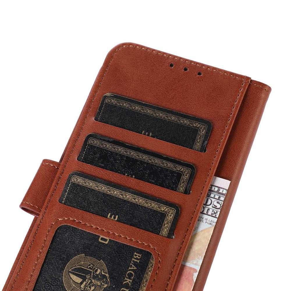 OnePlus Nord CE6 / Nord 6 EIDERWOOD Artificial Leather Flip Case with Card Holder and Stand Function - Brown