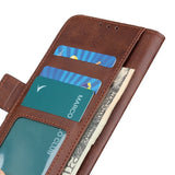 Motorola Moto G77 / G67 EIDERWOOD Faux Leather Flip Case with Card Holder - Brown