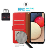 Motorola Edge 70 Fusion EIDERWOOD Faux Leather Flip Case with Strap – Red