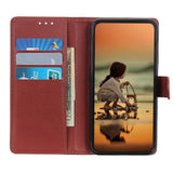 Motorola Edge 70 Fusion EIDERWOOD Faux Leather Flip Case with Card Holder & Stand Function – Brown