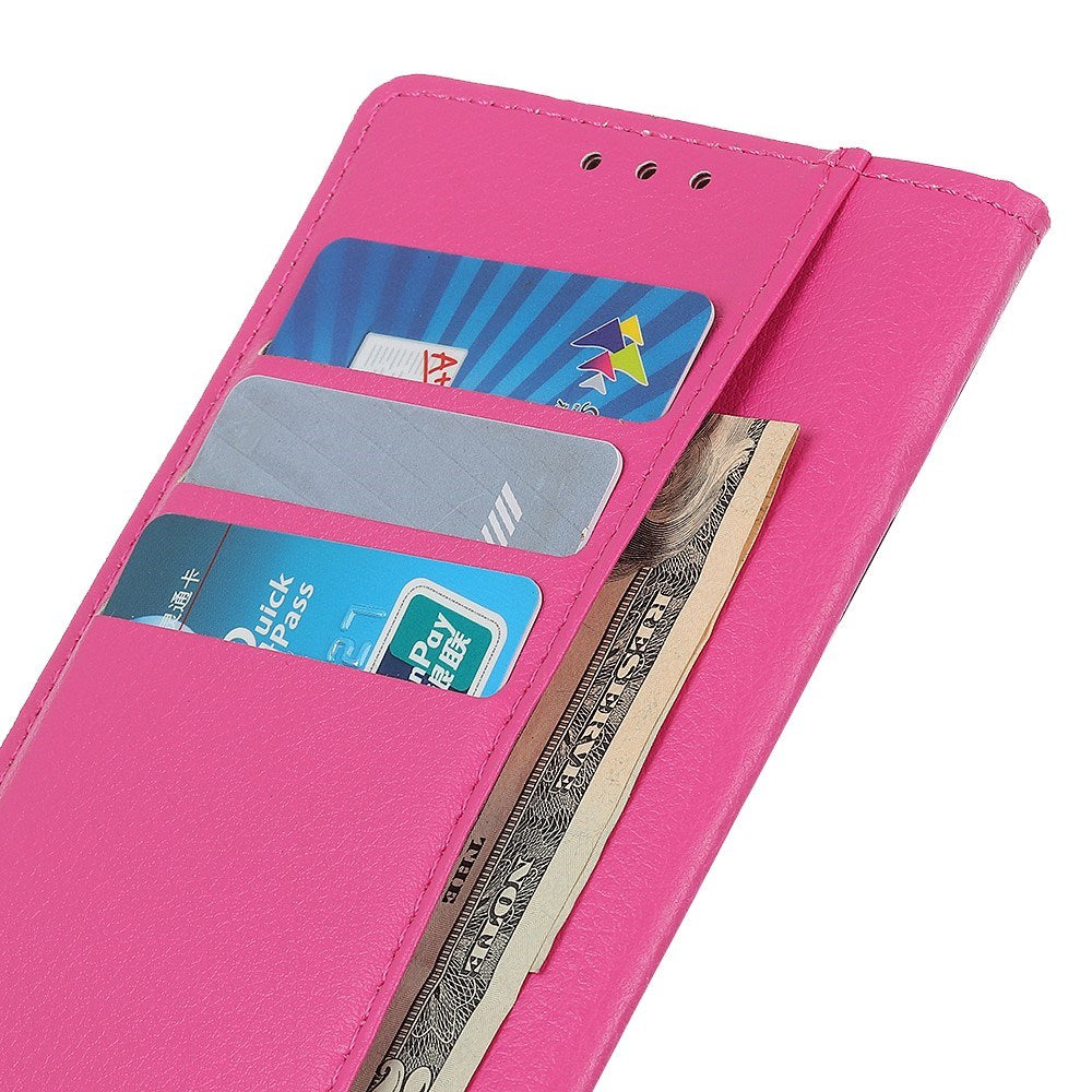 Motorola Edge 70 Fusion EIDERWOOD Faux Leather Flip Case with Card Holder & Stand Function – Pink