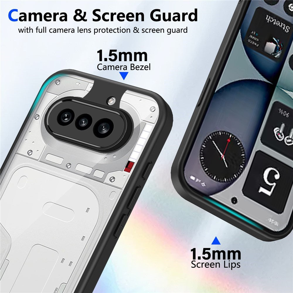 Nothing Phone (4a) Hybrid Mobile Case - Transparent / Black