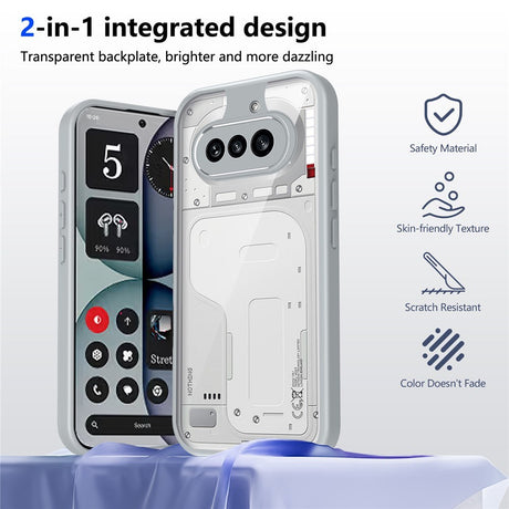 Nothing Phone (4a) Hybrid Mobile Case - Transparent / Grey