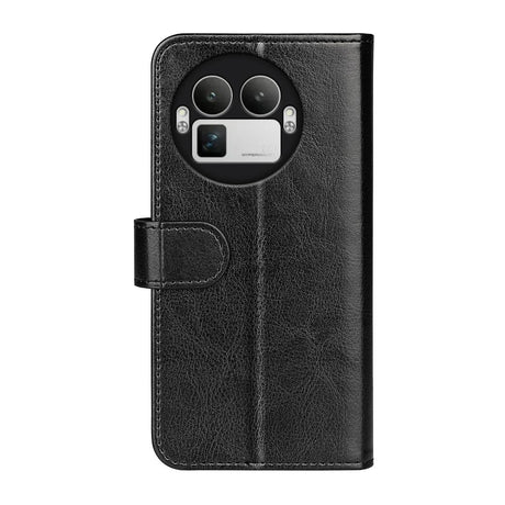 Realme GT 8 Pro EIDERWOOD Faux Leather Flip Case with Card Holder & Stand Function - Black