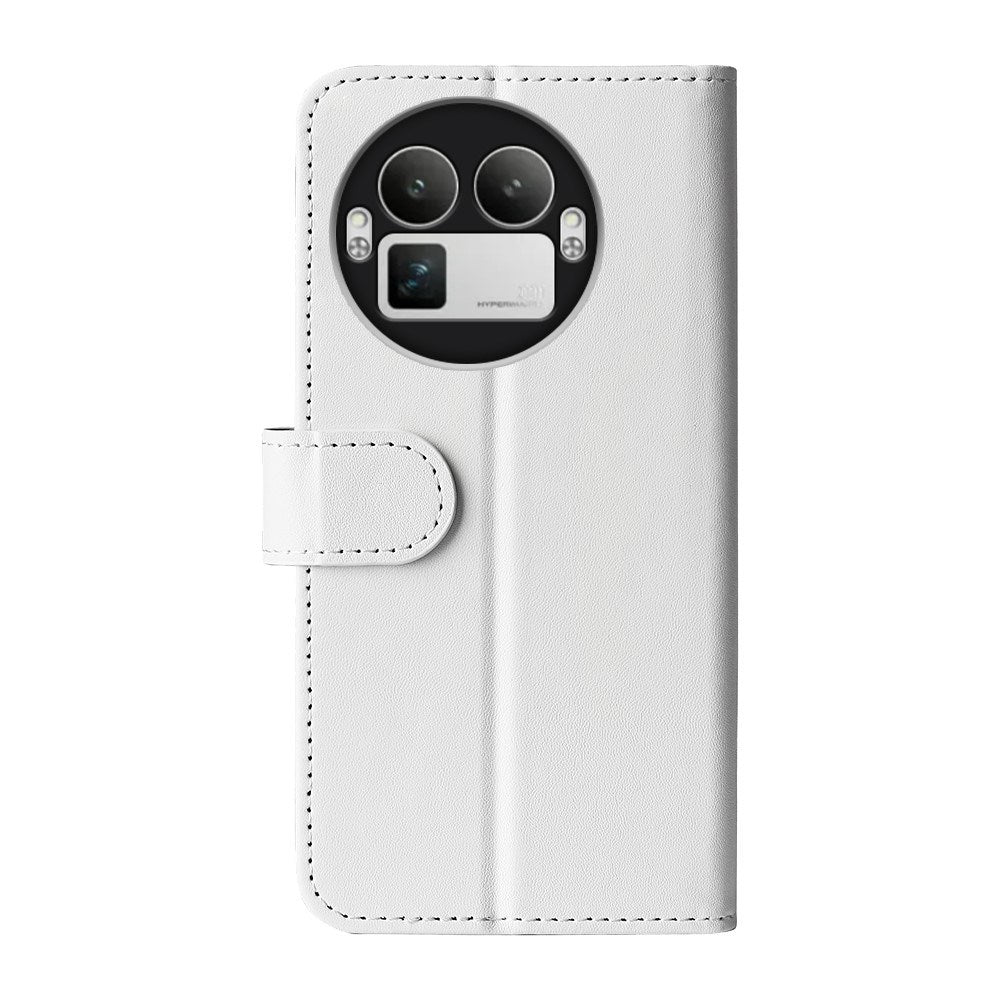 Realme GT 8 Pro EIDERWOOD Faux Leather Flip Case with Card Holder & Stand Function - White