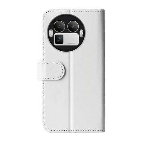 Realme GT 8 Pro EIDERWOOD Faux Leather Flip Case with Card Holder & Stand Function - White