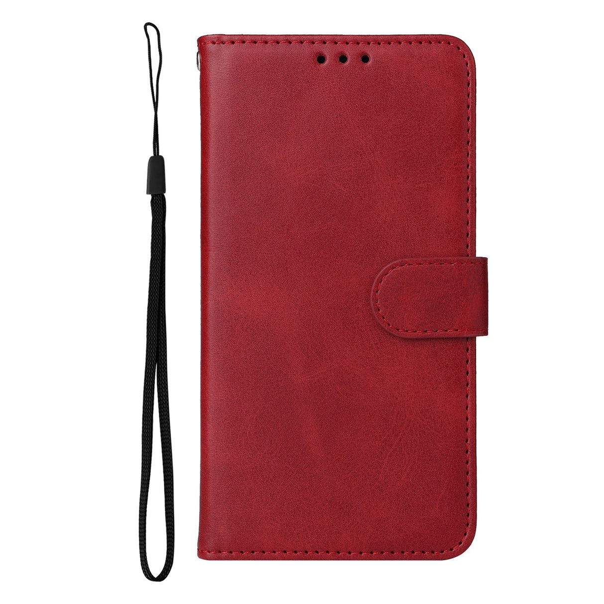 Realme 16 EIDERWOOD Faux Leather Flip Case with Strap - Red