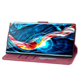 Samsung Galaxy S26 EIDERWOOD Flip Cover with Print / Card Holder / Strap - Red