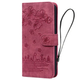 Samsung Galaxy S26 EIDERWOOD Flip Cover with Print / Card Holder / Strap - Red
