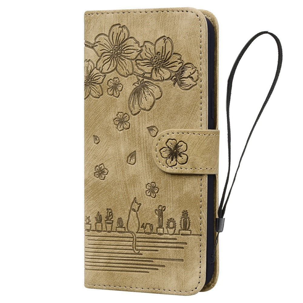 Samsung Galaxy S26 EIDERWOOD Flip Cover with Print / Card Holder / Strap - Brown