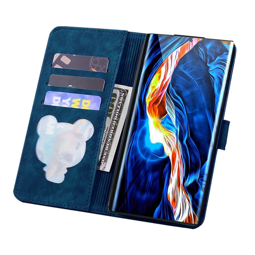 Samsung Galaxy S26 EIDERWOOD Flip Cover with Print / Card Holder / Strap - Blue