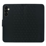 Samsung Galaxy A57 EIDERWOOD Flip Cover with Print - Card Holder and Strap - Black