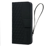 Samsung Galaxy A57 EIDERWOOD Flip Cover with Print - Card Holder and Strap - Black