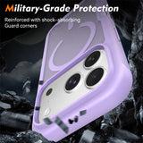 iPhone 18 Pro / 17 Pro EIDERWOOD 2-in-1 Matte Hybrid Plastic Case w. Screen Protector Film - MagSafe Compatible - Purple